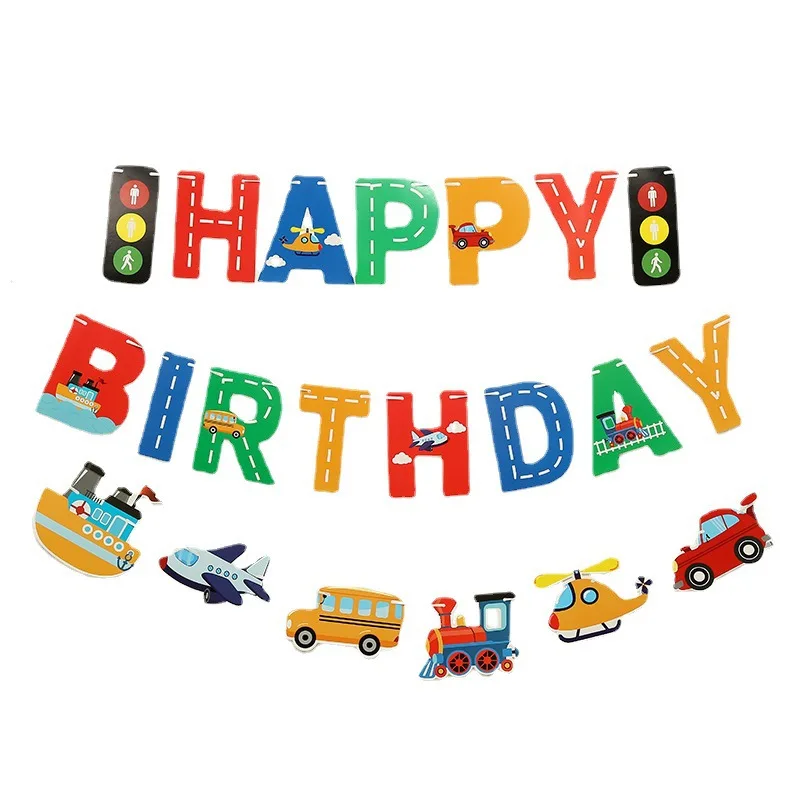 Баннер "С днем рождения" с самолетом, автомобилем и светофором
Баннер "С днем рождения" с самолетом, автомобилем и светофором