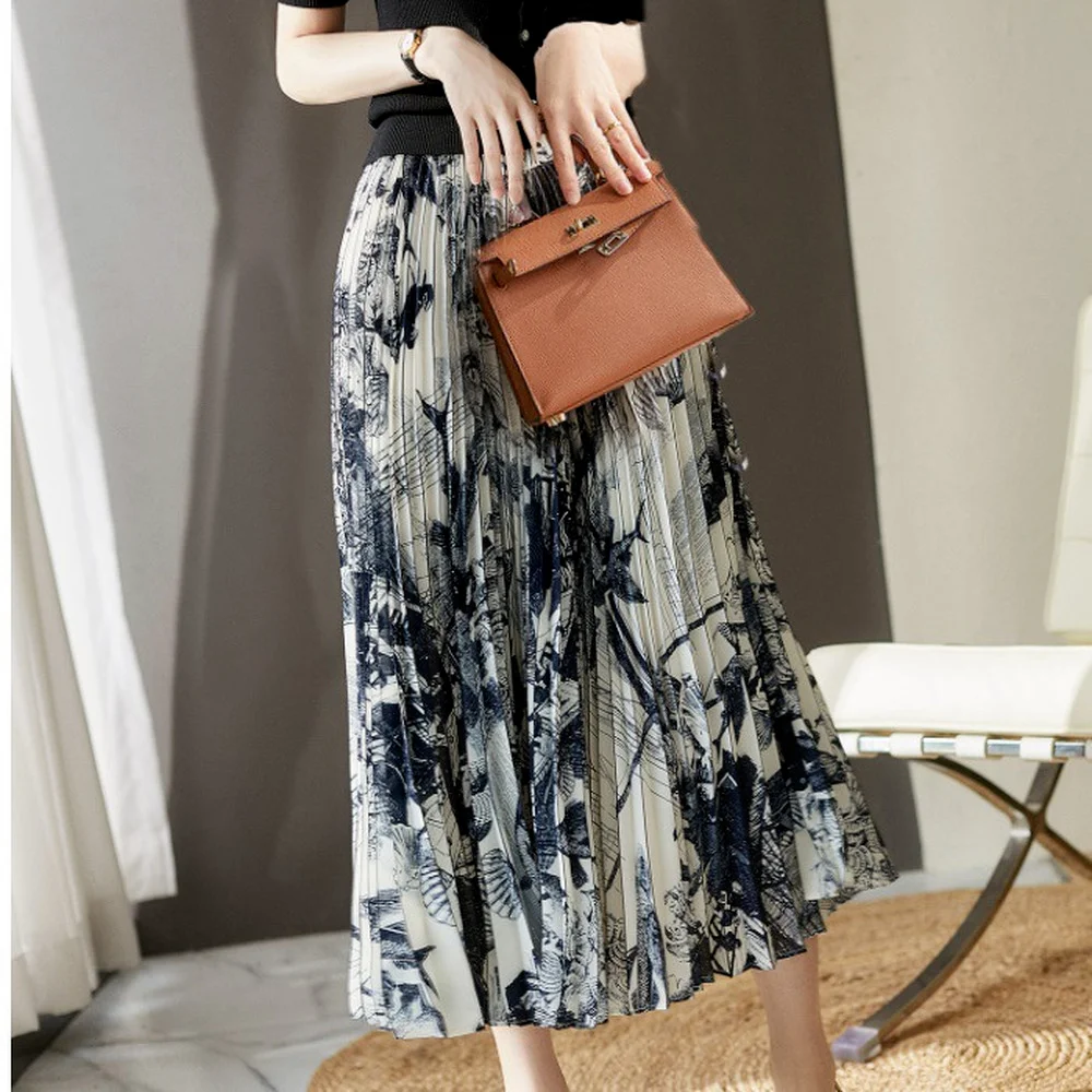 Vintage Smart High Waist Skirt Women Floral Printed Casual Korean S-2XL Skirts Ladies 2021 New Fashion Maxi Pleated Retro Skirts
Vintage Smart High Waist Skirt Women Floral Printed Casual Korean S-2XL Skirts Ladies 2021 New Fashion Maxi Pleated Retro Skirts