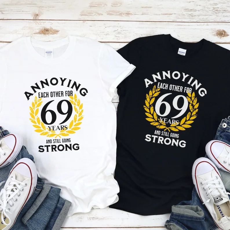 Funny 69th wedding anniversary gifts for husband and wife Annoying each other years anniversary Short Sleeve Top Tees O Neck y2k
Funny 69th wedding anniversary gifts for husband and wife Annoying each other years anniversary Short Sleeve Top Tees O Neck y2k