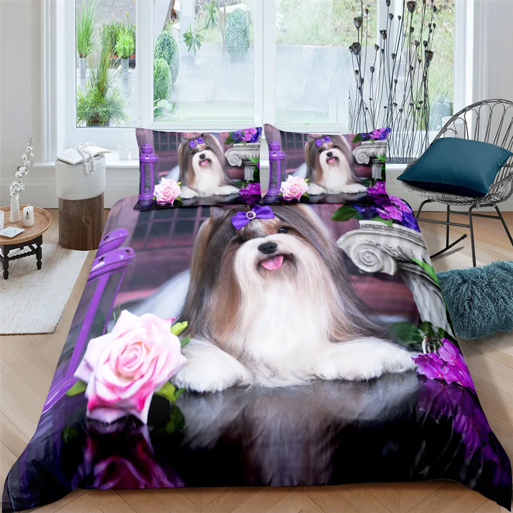 Puppy Bedding Set Dog Polyester Duvet Cover Quilt Cover Set Comforter And Pillowcase King Queen Size Pets Dog 3D Printed Cute
Puppy Bedding Set Dog Polyester Duvet Cover Quilt Cover Set Comforter And Pillowcase King Queen Size Pets Dog 3D Printed Cute