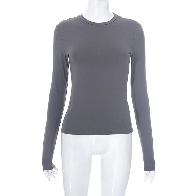 Women Spring Autumn Long Sleeve T-Shirts Tops Solid Slim Fit Pullovers Causal Tees Shirts Female Streetwear Base Tees
Women Spring Autumn Long Sleeve T-Shirts Tops Solid Slim Fit Pullovers Causal Tees Shirts Female Streetwear Base Tees