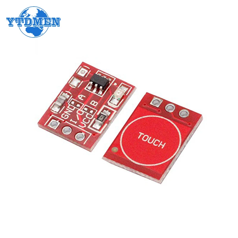 

10pcs/lot TTP223 Touch Button Switch Capacitive Sensor Module Self-Locking/No-Locking single channel TTP223-BA6 for arduino