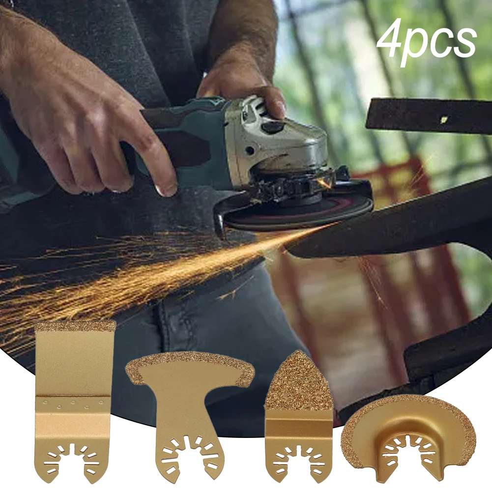4pcs/set Carbide Oscillating Saw Blade Accessories Electric Power Timmer Multitool Sanding Fillers Tile Ceramics Cutting
4pcs/set Carbide Oscillating Saw Blade Accessories Electric Power Timmer Multitool Sanding Fillers Tile Ceramics Cutting
