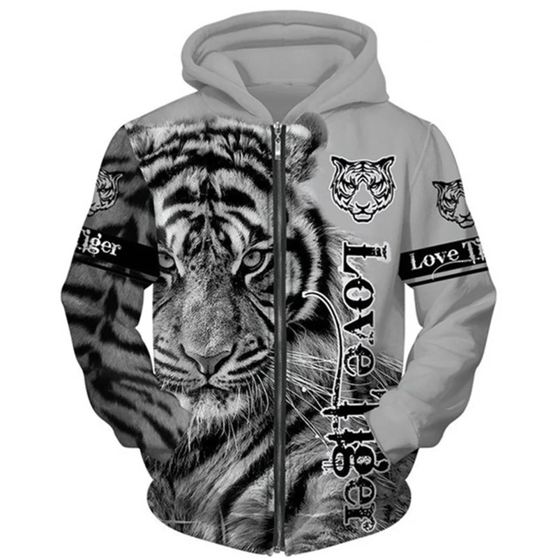 Autumn Winter Men's Zip Hoodie 2023 New Animal Tiger 3D Print Hip Hop Hooded Sweatshirt Casual Oversized Street Sportswear Top
Autumn Winter Men's Zip Hoodie 2023 New Animal Tiger 3D Print Hip Hop Hooded Sweatshirt Casual Oversized Street Sportswear Top