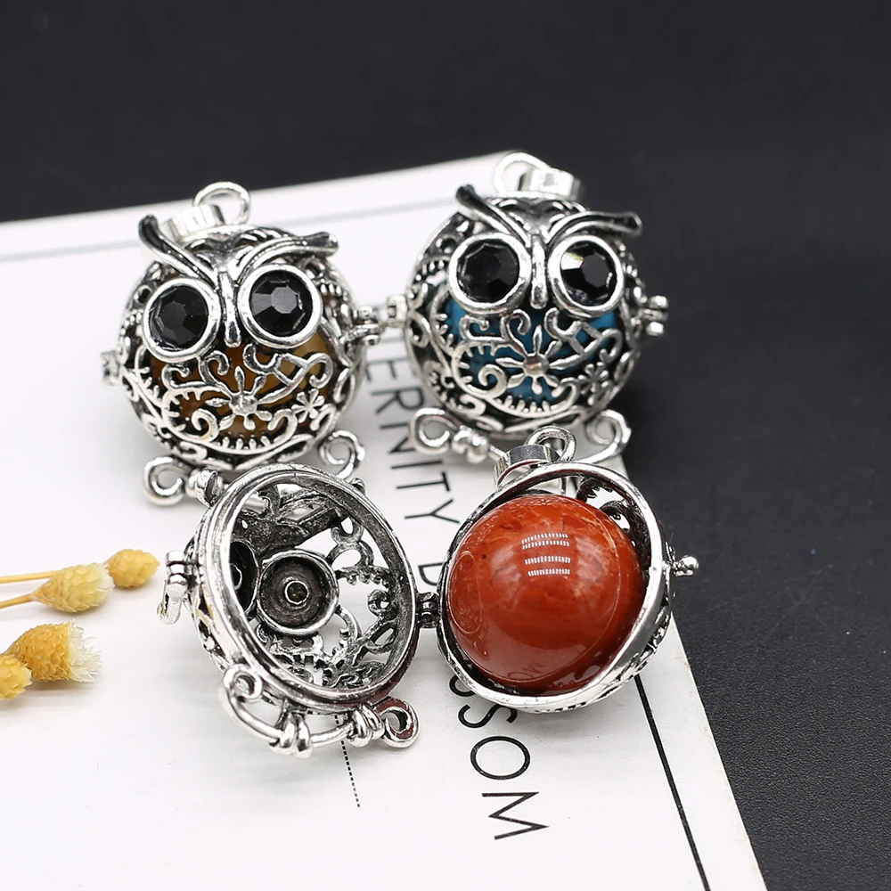 Vintage Natural Stone Owl Pendant Round Yellow Jade Crystal Agates Charms Accessories for DIY Necklace Earring Jewelry Making
Vintage Natural Stone Owl Pendant Round Yellow Jade Crystal Agates Charms Accessories for DIY Necklace Earring Jewelry Making