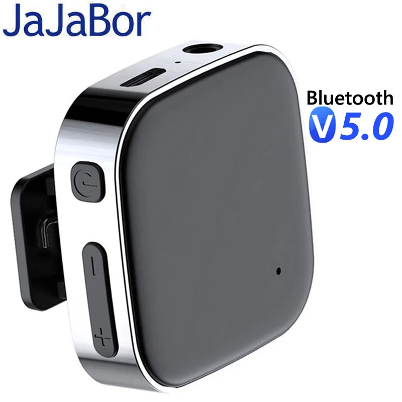 JaJaBor Bluetooth V5.0 Handsfree Портативный приемник адаптер Aux аудио Автомобильный MP3 плеер