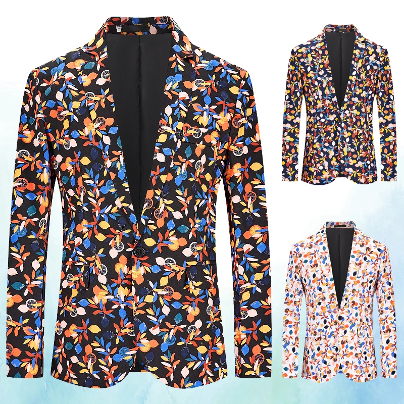 New Fashion Men's Slim Jacket Personality Printed Suit Jacket Business Casual Suit Banquet Bar Jacket
New Fashion Men's Slim Jacket Personality Printed Suit Jacket Business Casual Suit Banquet Bar Jacket