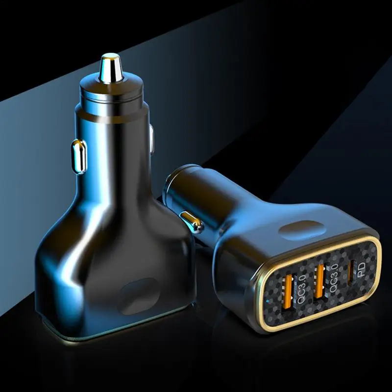 Car Fast Charger 4 Ports Universal Auto Type C Charger Adapter Quick Charging USB Cigarette Lighter Charger For Smart Phones 
Car Fast Charger 4 Ports Universal Auto Type C Charger Adapter Quick Charging USB Cigarette Lighter Charger For Smart Phones