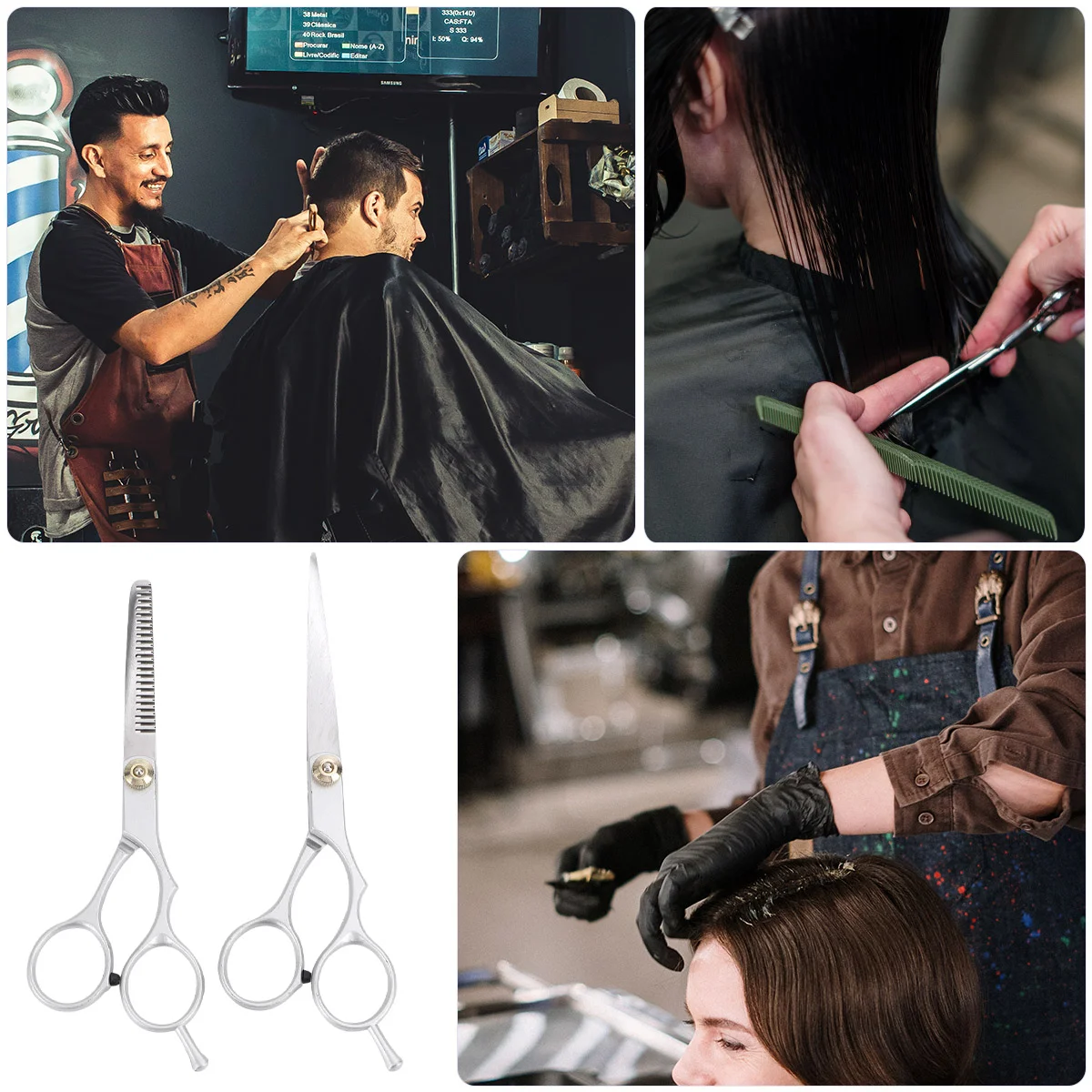 2 Hair Cutting Haircut Tools Professional Hairdressing Home Shear for Barber Home Use
2 Hair Cutting Haircut Tools Professional Hairdressing Home Shear for Barber Home Use