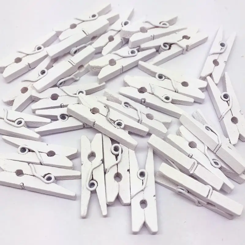 White 2.5cm Color / log Color Wood Clip Photo Clips Clips Wood Packs Decoration Office Small Clip Craft 50 Clothespin Schoo E9S7 
White 2.5cm Color / log Color Wood Clip Photo Clips Clips Wood Packs Decoration Office Small Clip Craft 50 Clothespin Schoo E9S7