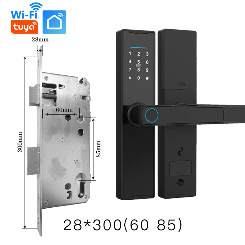 Умный дверной замок с датчиком отпечатков пальцев Tuya
Умный дверной замок с датчиком отпечатков пальцев Tuya