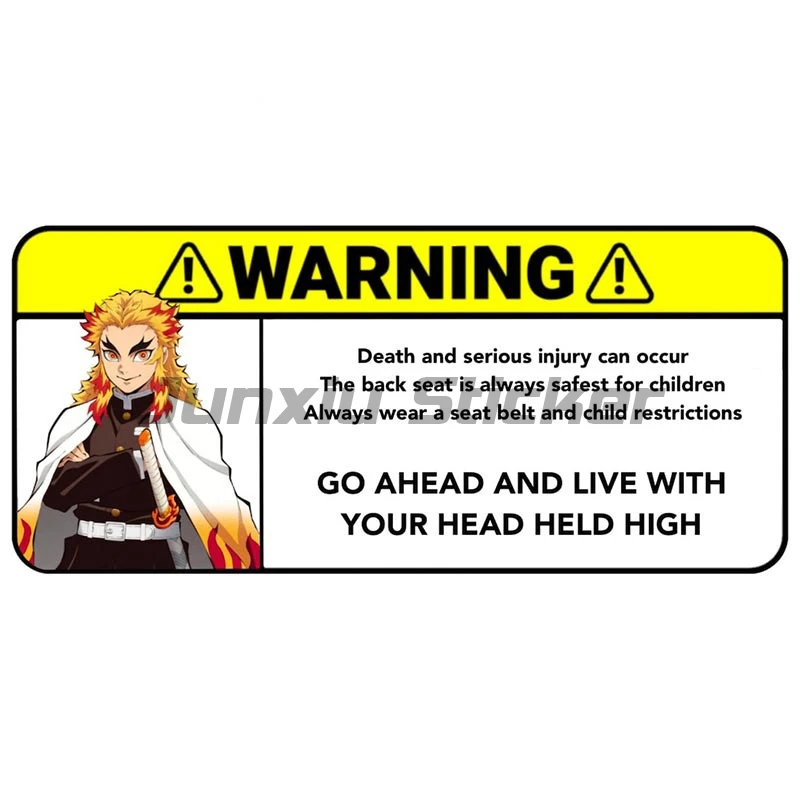 Beautiful Anime Warning Car Stickers Car Airbag JDM Cartoon Design Vinyl Waterproof Material Creative Fine Decal Kk10cm
Beautiful Anime Warning Car Stickers Car Airbag JDM Cartoon Design Vinyl Waterproof Material Creative Fine Decal Kk10cm