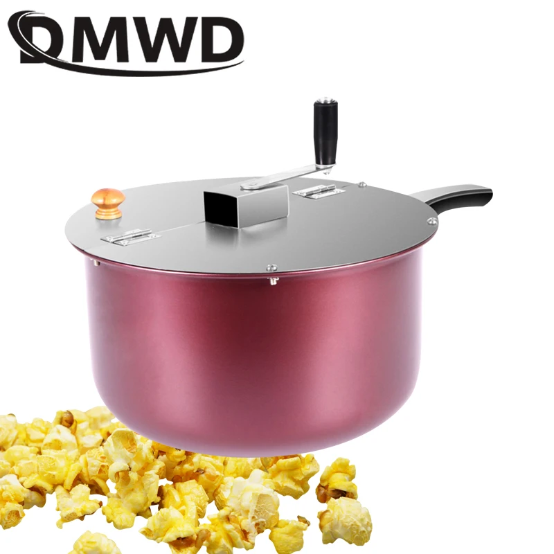 Газовая плита DMWD, аппарат для приготовления попкорна горячим воздухом, ручной привод, кастрюля для приготовления попкорна, ручная скоровар...