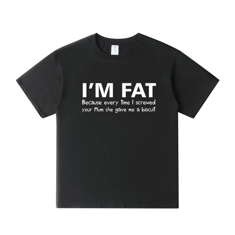 Футболка с надписью I'm Fat, забавная футболка с коротким рукавом для вашей матери, топ с надписью и изображением шуток, печенья
Футболка с надписью I'm Fat, забавная футболка с коротким рукавом для вашей матери, топ с надписью и изображением шуток, печенья