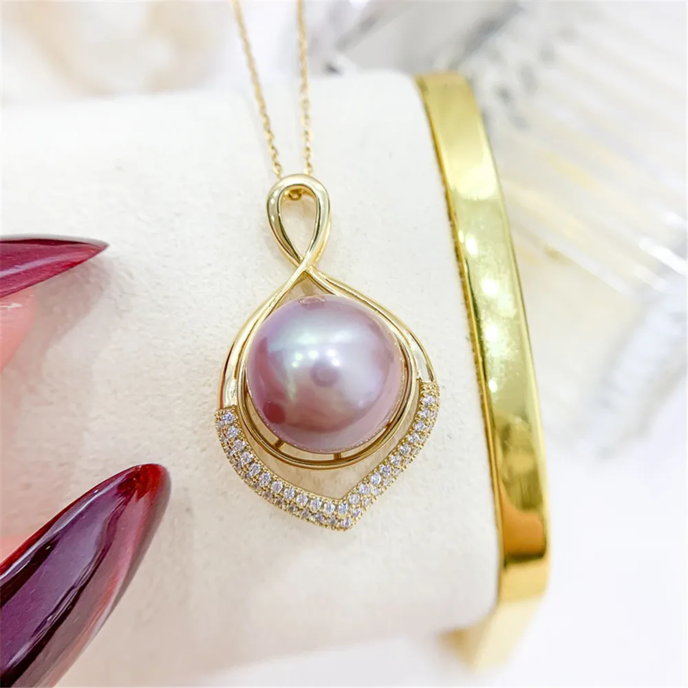 DIY pearl accessories S925 sterling silver pendant empty holder concealer silver necklace pendant with 12-14mm beads
DIY pearl accessories S925 sterling silver pendant empty holder concealer silver necklace pendant with 12-14mm beads