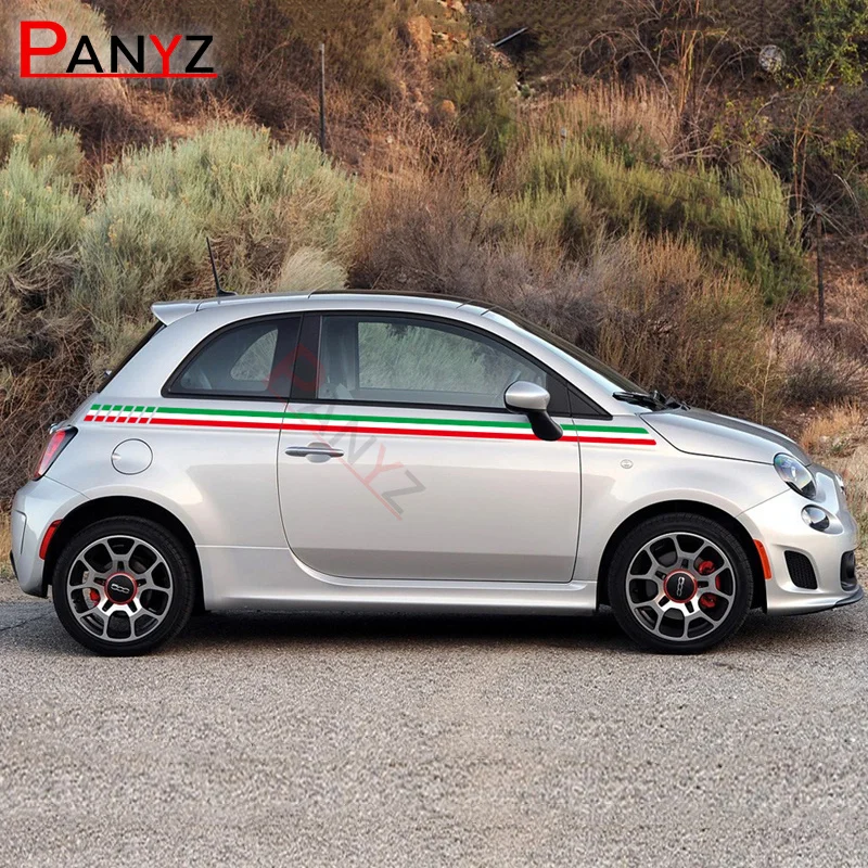 Italian Flag Stripes Car Waist Lines Stickers Auto Body Door Side Vinyl Decals Racing Sport Styling Accessories For Fiat 500
Italian Flag Stripes Car Waist Lines Stickers Auto Body Door Side Vinyl Decals Racing Sport Styling Accessories For Fiat 500