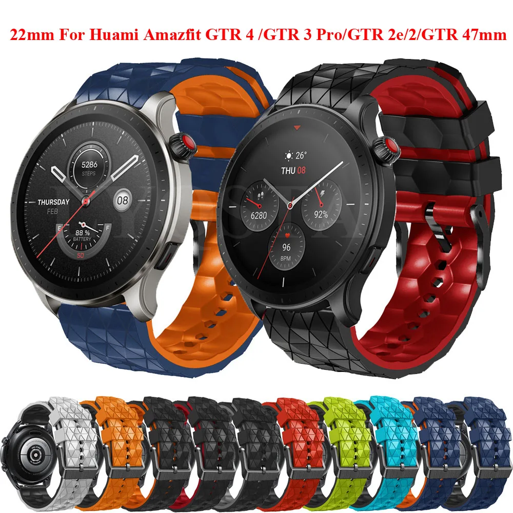 For Huami Amazfit GTR 4/3/2/2e/47mm/Stratos 2S Smart Watch Strap Replace Wristband 22mm Silicone Bracelet For Amazfit GTR 3 Pro 
For Huami Amazfit GTR 4/3/2/2e/47mm/Stratos 2S Smart Watch Strap Replace Wristband 22mm Silicone Bracelet For Amazfit GTR 3 Pro