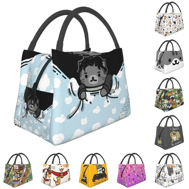 Neko Atsume On Ice Insulated Lunch Bags for Women Waterproof Bagged Otabek Cooler Thermal Lunch Box Work Picnic 
Neko Atsume On Ice Insulated Lunch Bags for Women Waterproof Bagged Otabek Cooler Thermal Lunch Box Work Picnic