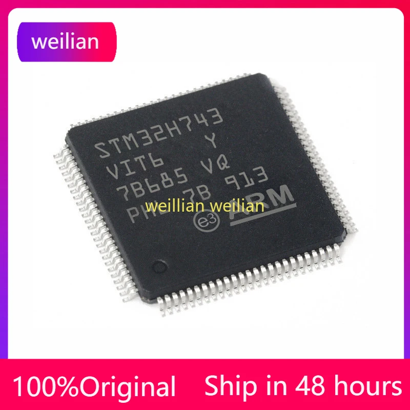 1-100 PCS STM32H743VIT6 STM32H743 LQFP100 Original Brand New Microcontroller Chip IC Integrated Circuit (MCU/MPU/SOC) 
1-100 PCS STM32H743VIT6 STM32H743 LQFP100 Original Brand New Microcontroller Chip IC Integrated Circuit (MCU/MPU/SOC)