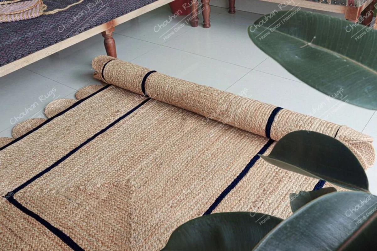 Jute Rug Natural Hand Braided Beige Black Scalloped Jute Rugs for Bedroom Runner Decorative Carpet Living Room Decoration
Jute Rug Natural Hand Braided Beige Black Scalloped Jute Rugs for Bedroom Runner Decorative Carpet Living Room Decoration
