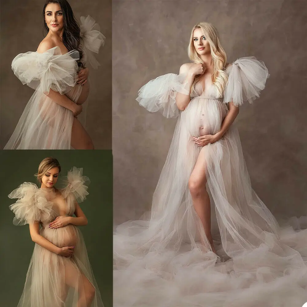 14485#IENA Elegant Soft Tulle Maternity Dresses Sleeveless Puffy Long Sexy See Through Tulle Maternity Robes For Photography
14485#IENA Elegant Soft Tulle Maternity Dresses Sleeveless Puffy Long Sexy See Through Tulle Maternity Robes For Photography
