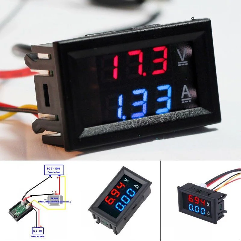 New Digital Voltmeter DC 100V 10A Voltmeter Ammeter Blue Red LED Amp Dual Digital Volt Meter Gauge Electromobile Dual Digital
New Digital Voltmeter DC 100V 10A Voltmeter Ammeter Blue Red LED Amp Dual Digital Volt Meter Gauge Electromobile Dual Digital