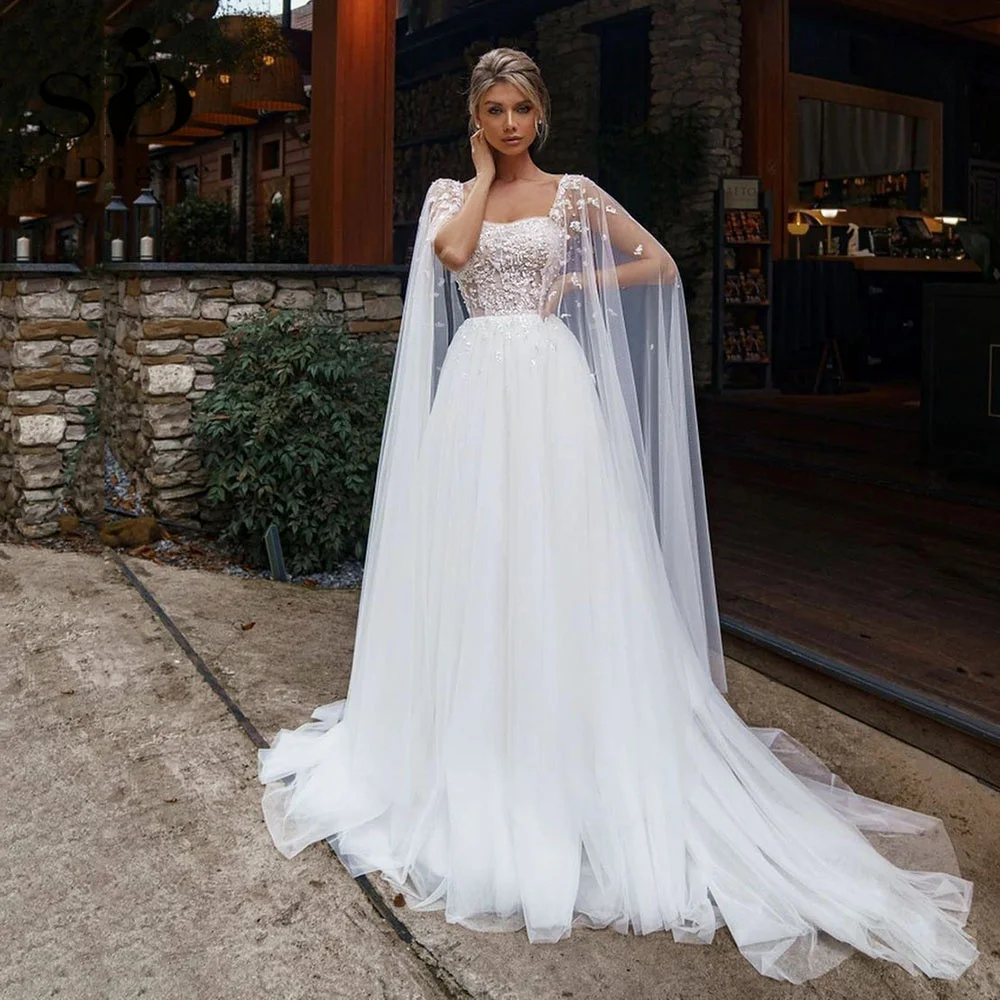 SoDigne Boho Wedding Dress With Sleeves A Line Lace Bride Dress 2022 Long Beach Tulle Wedding Gown For Women Custom
SoDigne Boho Wedding Dress With Sleeves A Line Lace Bride Dress 2022 Long Beach Tulle Wedding Gown For Women Custom