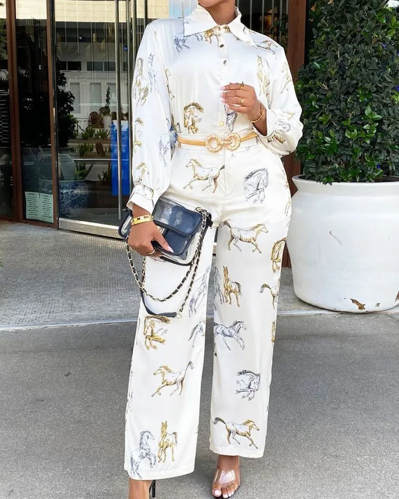 2023 spring and summer fashion suit printing loose casual jumpsuit long sleeve trousers suit women
2023 spring and summer fashion suit printing loose casual jumpsuit long sleeve trousers suit women