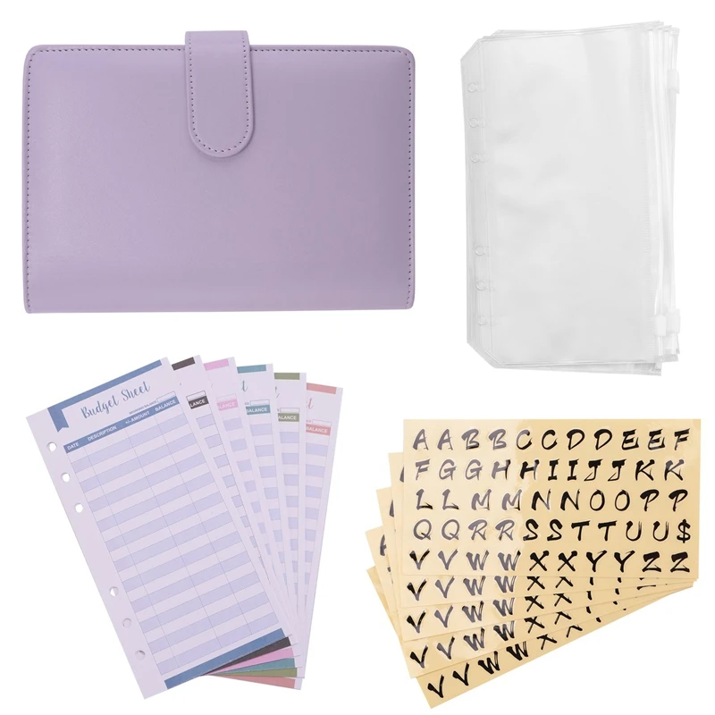 A6 PU Binder Case,With A6 Binder Pockets 12 Expense Budget Sheets Sticker Labels For 26 Categories Ring Budget Binder
A6 PU Binder Case,With A6 Binder Pockets 12 Expense Budget Sheets Sticker Labels For 26 Categories Ring Budget Binder