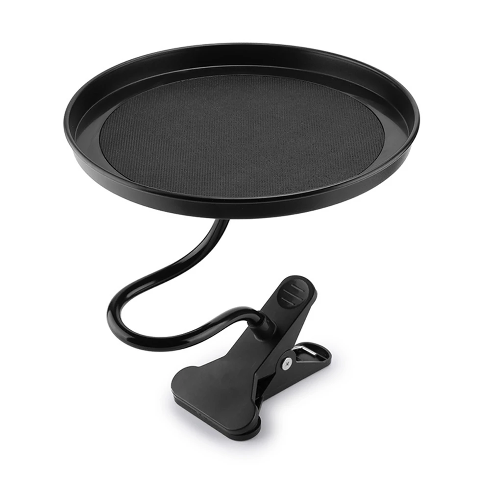 

Car Food Tray With Clamp Bracket Folding Dining Table Drink Holder Car Pallet Back Seat Water Cup Holder Car Swivel Tray Black