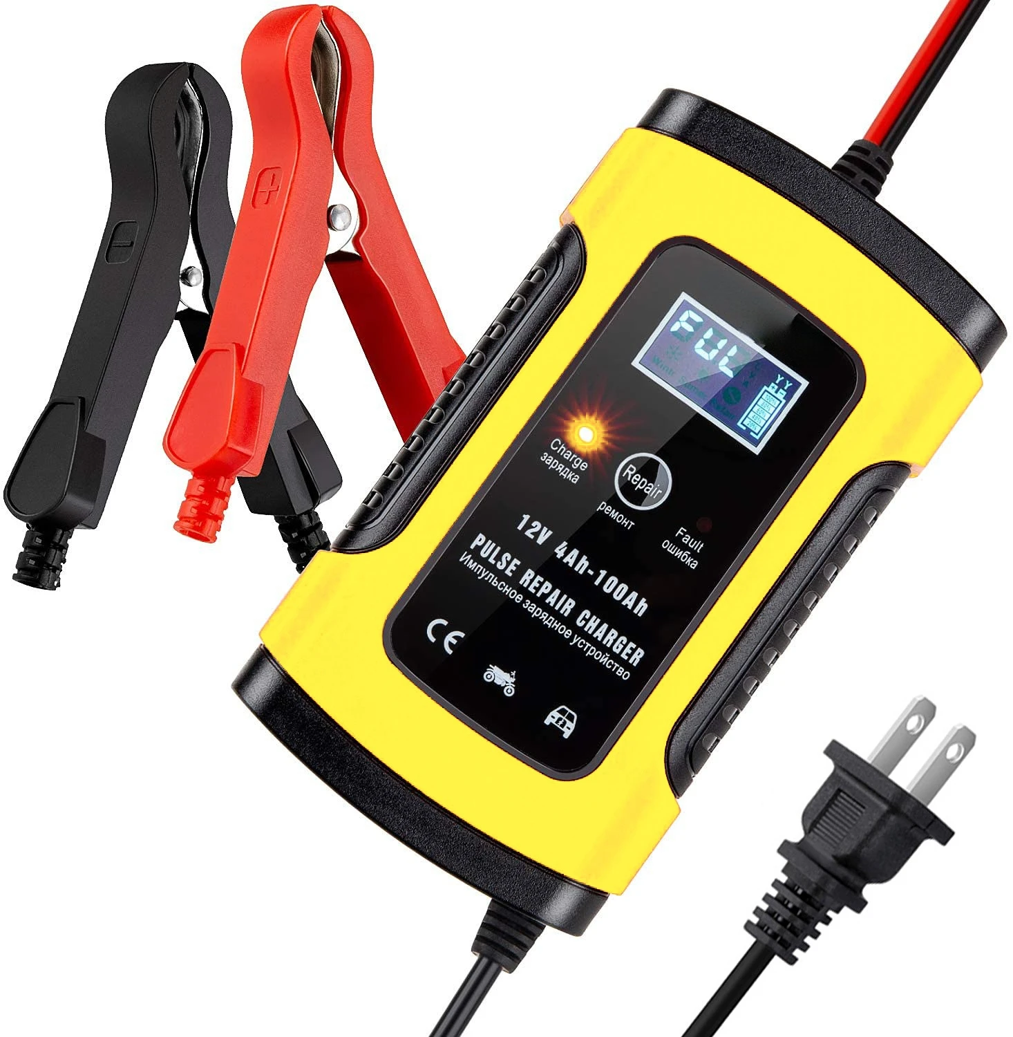 12V 5A Full Automatic Car Battery Charger SUV Intelligent Fast Power Charging for AGM GEL Wet Dry Lead Acid Digital LCD Display
12V 5A Full Automatic Car Battery Charger SUV Intelligent Fast Power Charging for AGM GEL Wet Dry Lead Acid Digital LCD Display