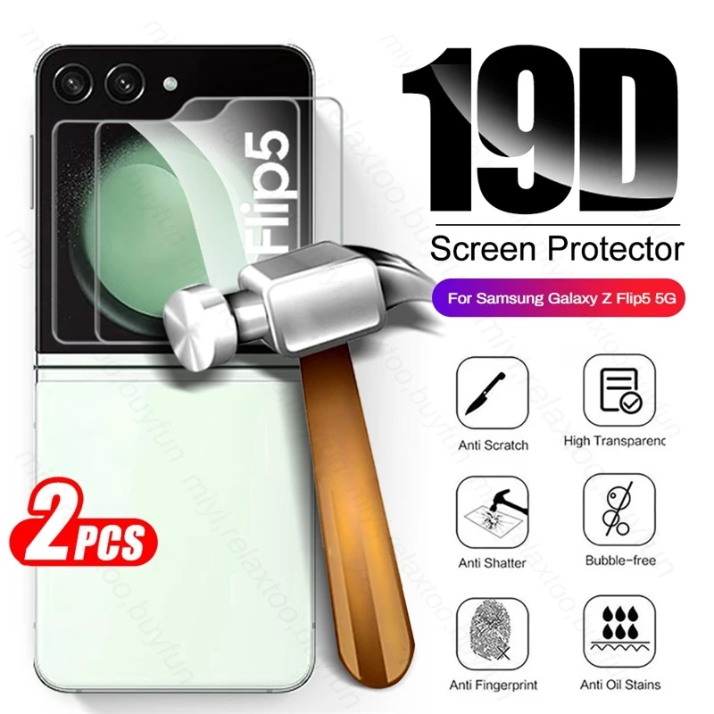 

2PCS Back Screen Protective Glass For Samsung Galaxy Z Flip5 Flip 5 5G SM-F731B 6.7" Rear Screen Protectors Film Sumsung ZFlip5