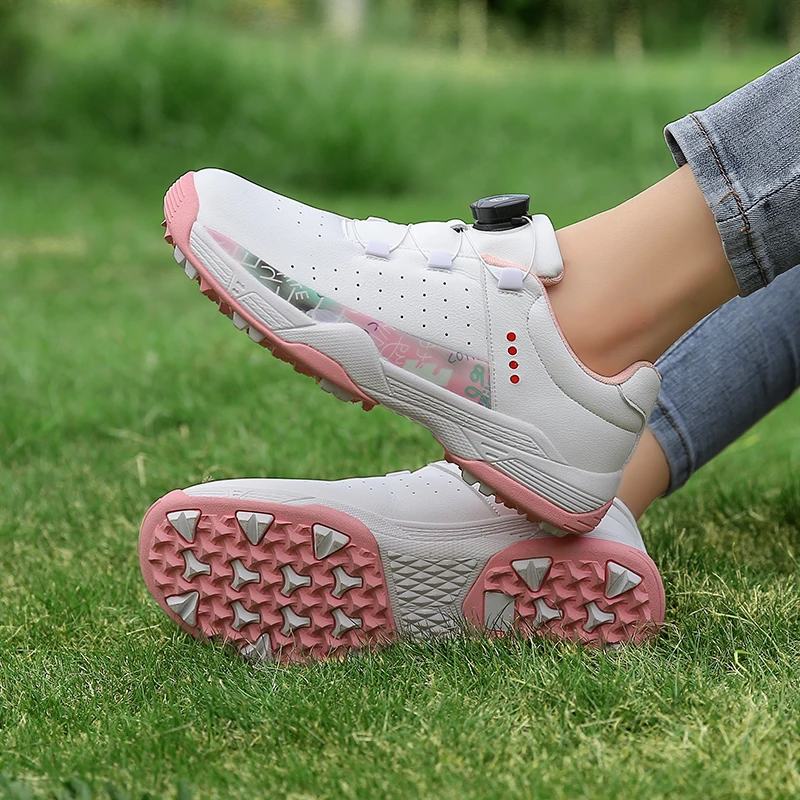 Waterproof Women Golf Shoes Professional Lightweight Golf Sneakers Outdoor Non-slip Golf Trainers Shoes Knob buckle Golf Shoes
Waterproof Women Golf Shoes Professional Lightweight Golf Sneakers Outdoor Non-slip Golf Trainers Shoes Knob buckle Golf Shoes