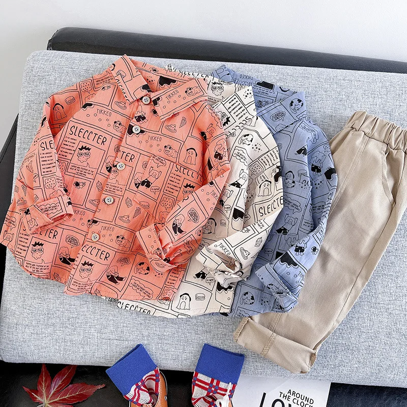 2022 Spring Autumn Children Boys 2PCS Clothing Set Cartoon Graffiti Cotton Shirts Casual Cargo Pants Baby Boys Clothes Suit
2022 Spring Autumn Children Boys 2PCS Clothing Set Cartoon Graffiti Cotton Shirts Casual Cargo Pants Baby Boys Clothes Suit