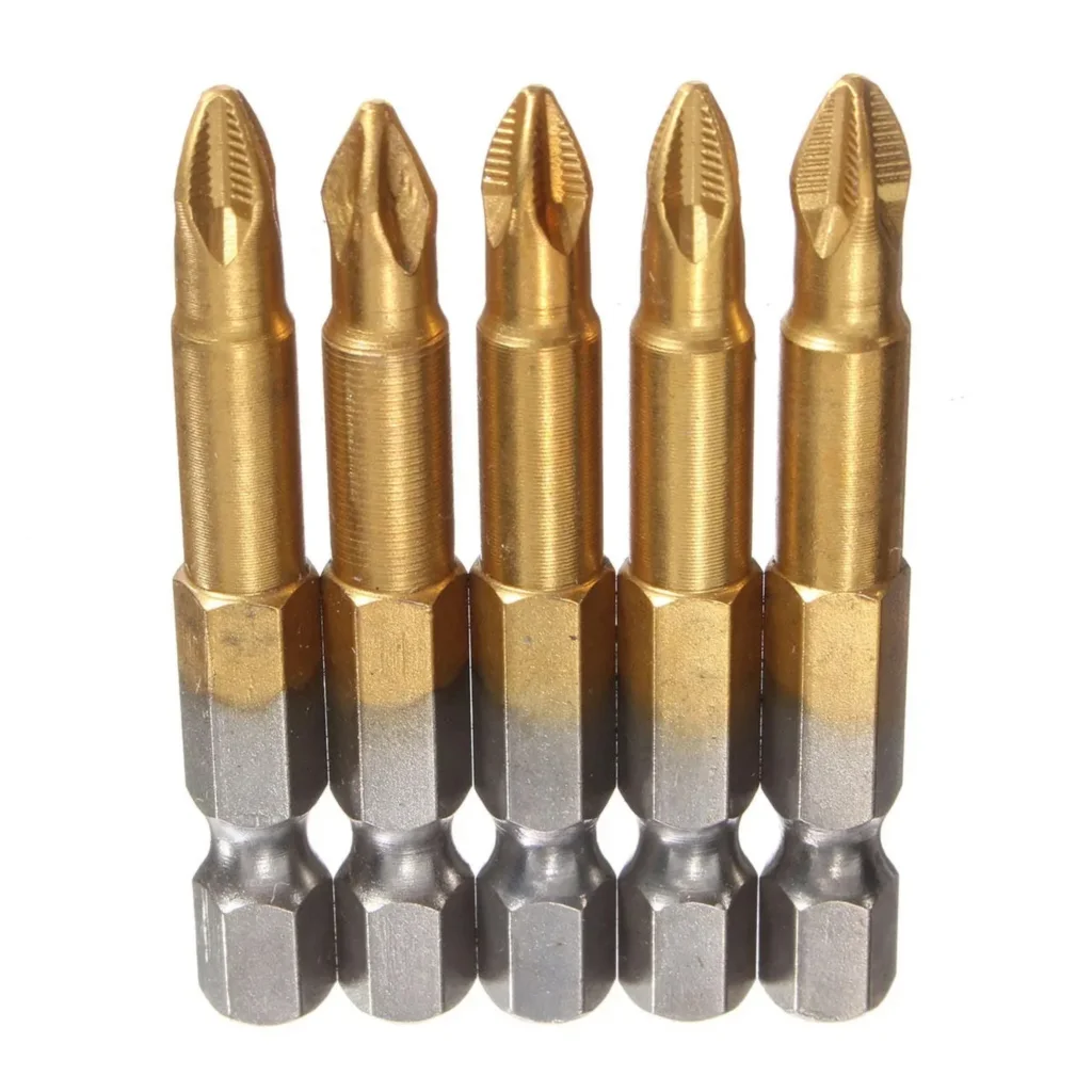 5PCS Anti Slip Electric Screwdriver Bits 1/4" Hex Shank Titanium Coated Screwdriver Bits PH2 Magnetic Screwdriver Bit
5PCS Anti Slip Electric Screwdriver Bits 1/4" Hex Shank Titanium Coated Screwdriver Bits PH2 Magnetic Screwdriver Bit