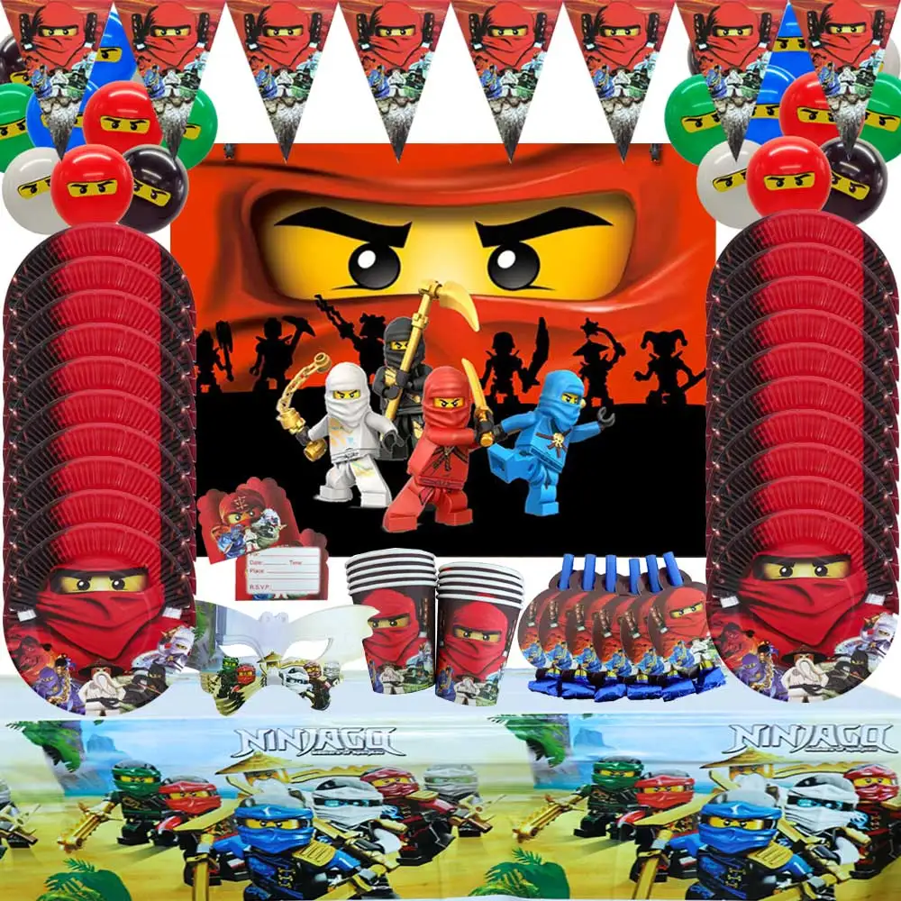 Legao Ninjagoing Kid Birthday Party Decoration Balloon Cup Plate Napkin Set Festival Party Supplies Disposable Tableware
Legao Ninjagoing Kid Birthday Party Decoration Balloon Cup Plate Napkin Set Festival Party Supplies Disposable Tableware