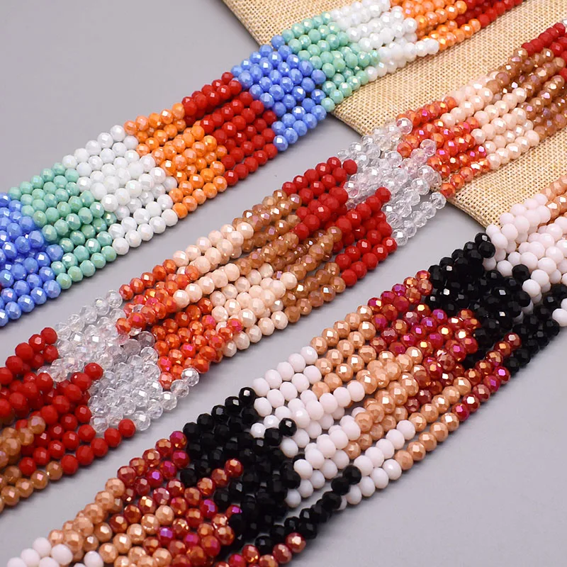 6mm 90pcs/Strand Glass Seed Beads Regular Color Rondelle Faceted Crystal Beads Loose Spacer Beads for Jewelry Making NecklaceDIY 
6mm 90pcs/Strand Glass Seed Beads Regular Color Rondelle Faceted Crystal Beads Loose Spacer Beads for Jewelry Making NecklaceDIY