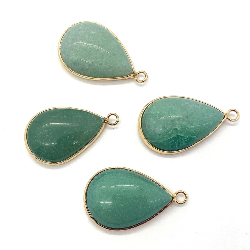 Natural Stone Green Aventurine Pendants for Jewelry Making DIY Women Water Drop Shape Reiki Necklace Earring Charms Accessories
Natural Stone Green Aventurine Pendants for Jewelry Making DIY Women Water Drop Shape Reiki Necklace Earring Charms Accessories