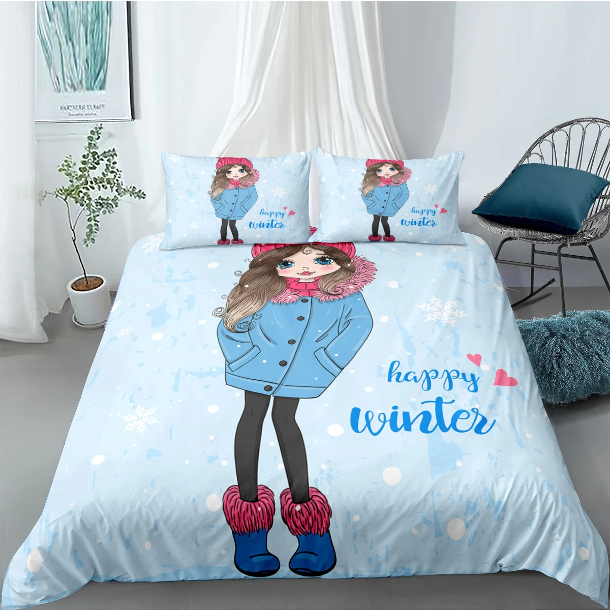 Bedding Set Girly 2/3pcs Polyester Quilt Cover Lovely Girl King Queen Duvet Cover Cartoon Modern Fashion Beautiful Little Girl
Bedding Set Girly 2/3pcs Polyester Quilt Cover Lovely Girl King Queen Duvet Cover Cartoon Modern Fashion Beautiful Little Girl
