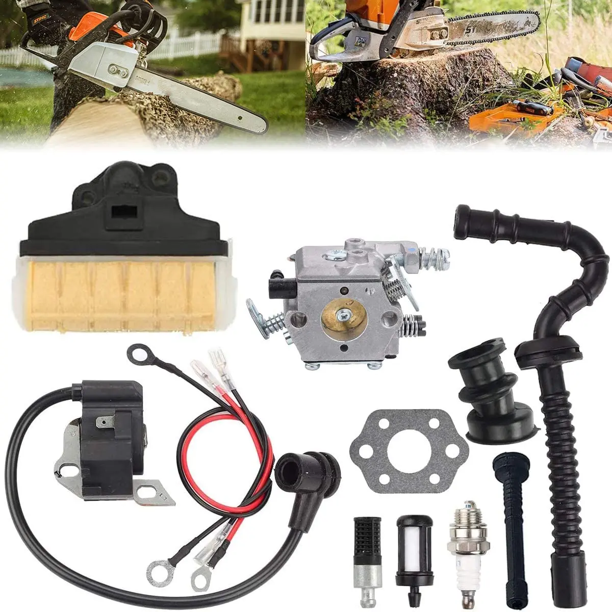 Carburetor Carb Ignition Coil Spark Plug Kit For Stihl MS230 MS250 MS210 021 023 025 Chainsaw Repalcement Part 11231200605
Carburetor Carb Ignition Coil Spark Plug Kit For Stihl MS230 MS250 MS210 021 023 025 Chainsaw Repalcement Part 11231200605