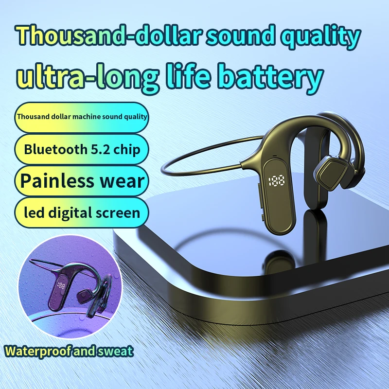 VG09 Bone Conduction Headphones Waterproof Wireless Bluetooth Earphones MD04 High Quality Accessories
VG09 Bone Conduction Headphones Waterproof Wireless Bluetooth Earphones MD04 High Quality Accessories