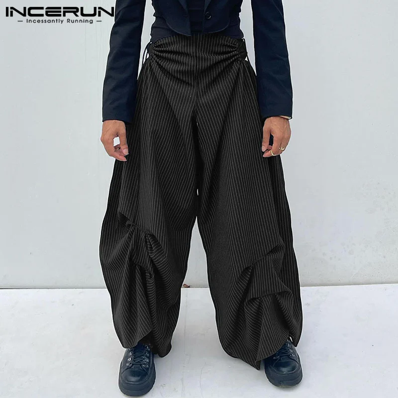 2023 Fashion Men Striped Pants Hollow Out Pleated Loose Drawstring Streetwear Trousers Men Joggers Casual Pantalon S-5XL INCERUN
2023 Fashion Men Striped Pants Hollow Out Pleated Loose Drawstring Streetwear Trousers Men Joggers Casual Pantalon S-5XL INCERUN