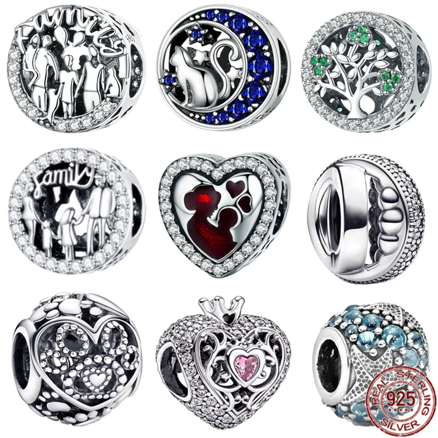 Hot Sale 925 Sterling Silver Sparkling Openwork Hearts Family Tree Charm Bead Fit Original Pandora Bracelet For DIY Jewelry Gift
Hot Sale 925 Sterling Silver Sparkling Openwork Hearts Family Tree Charm Bead Fit Original Pandora Bracelet For DIY Jewelry Gift