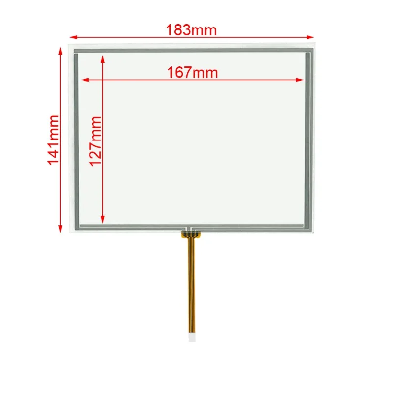 New 8 inch 183mm*141mm 4 wire AMT9556 AT080TN52 Resistance Touch Screen Panel Digitizer Glass Sensor 9556 With Glue
New 8 inch 183mm*141mm 4 wire AMT9556 AT080TN52 Resistance Touch Screen Panel Digitizer Glass Sensor 9556 With Glue