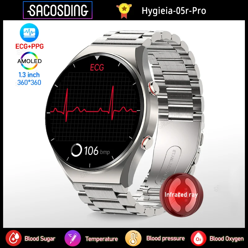 SACOSDING Healthy Blood Glucose New Smart Watch Men ECG+PPG HRV Monitoring Blood Pressure Body Temperature Smartwatch For Huawei
SACOSDING Healthy Blood Glucose New Smart Watch Men ECG+PPG HRV Monitoring Blood Pressure Body Temperature Smartwatch For Huawei