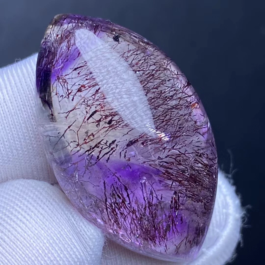 Natural Purple Super Seven 7 Rutilated Quartz Water Drop Pendant 31*18*13mm Crystal Necklace Genuine AAAAA
Natural Purple Super Seven 7 Rutilated Quartz Water Drop Pendant 31*18*13mm Crystal Necklace Genuine AAAAA