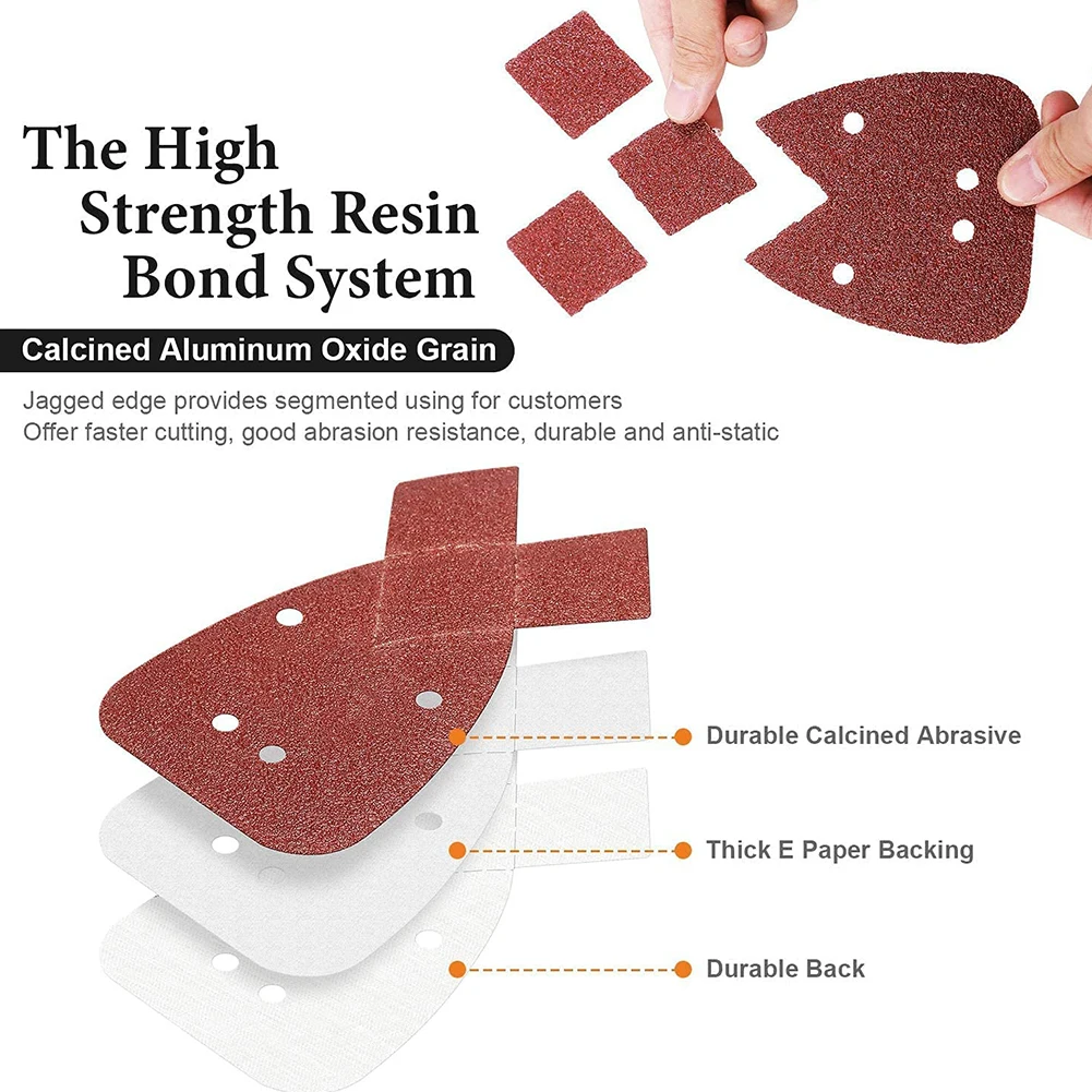 40pcs Sander Pads 40# 60# 80# 120# 4 Hole Triangular Sandpaper Alumina Sanding Paper Backing Pad Car Polisher Angle Grinder
40pcs Sander Pads 40# 60# 80# 120# 4 Hole Triangular Sandpaper Alumina Sanding Paper Backing Pad Car Polisher Angle Grinder