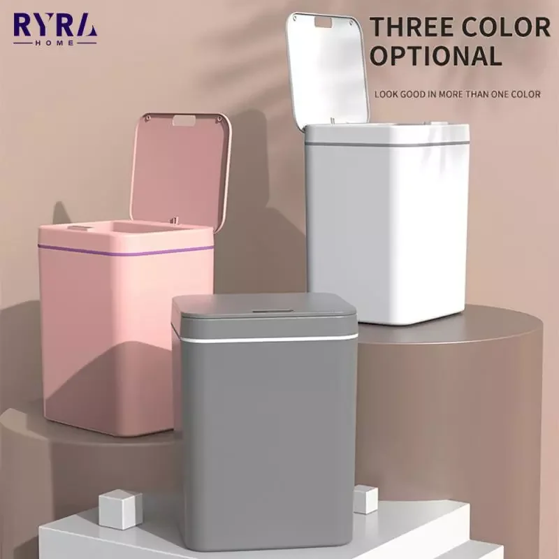 14L Smart Sensor Trash Can Automatic Household Trash Bin Bathroom Storage Bucket Toilet Waterproof Plastic Bucket With Lid Tool
14L Smart Sensor Trash Can Automatic Household Trash Bin Bathroom Storage Bucket Toilet Waterproof Plastic Bucket With Lid Tool