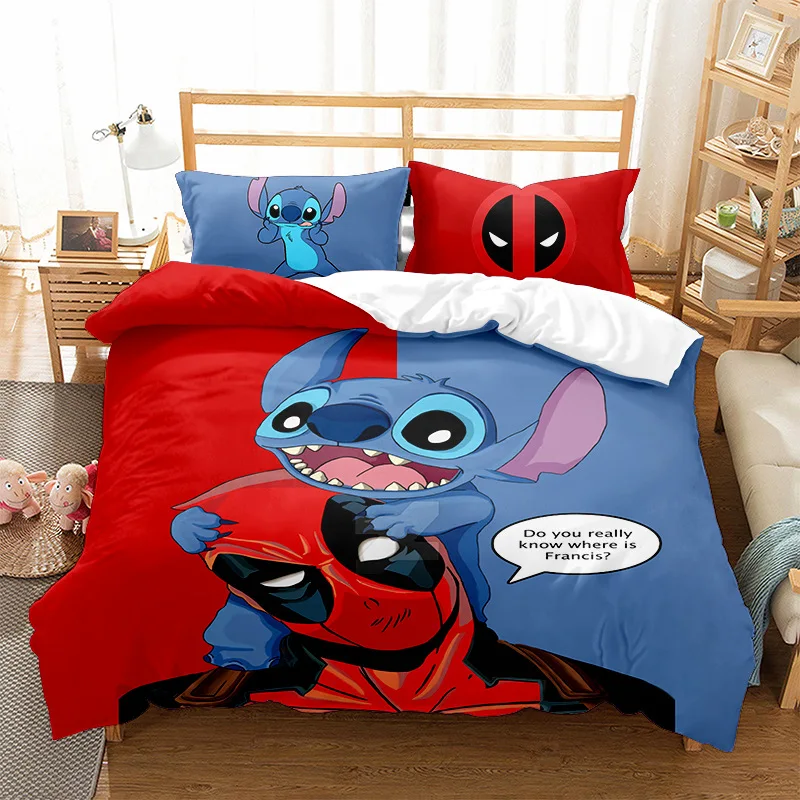 Disney animation Stitch series three-piece comforter sets brushed two-piece bedroom bedding children's birthday gift
Disney animation Stitch series three-piece comforter sets brushed two-piece bedroom bedding children's birthday gift