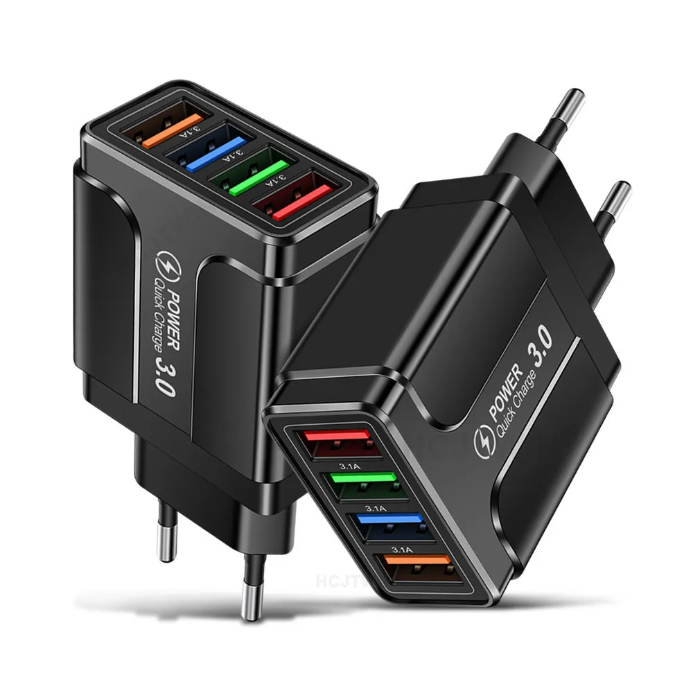 4-Port USB Wall Plug Power Adapter Wall Charger Universal 3.1A Compatible with IPhone/Android Quick Charge Cube Box Base Head
4-Port USB Wall Plug Power Adapter Wall Charger Universal 3.1A Compatible with IPhone/Android Quick Charge Cube Box Base Head